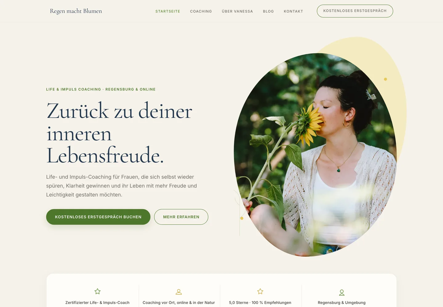 Regen macht Blumen – Desktop-Ansicht